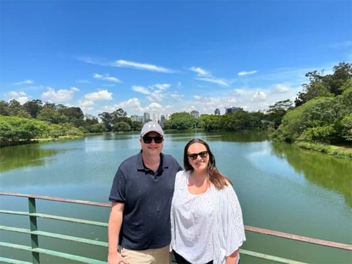 The Johnsons enjoy the sunshine in Sao Paolo