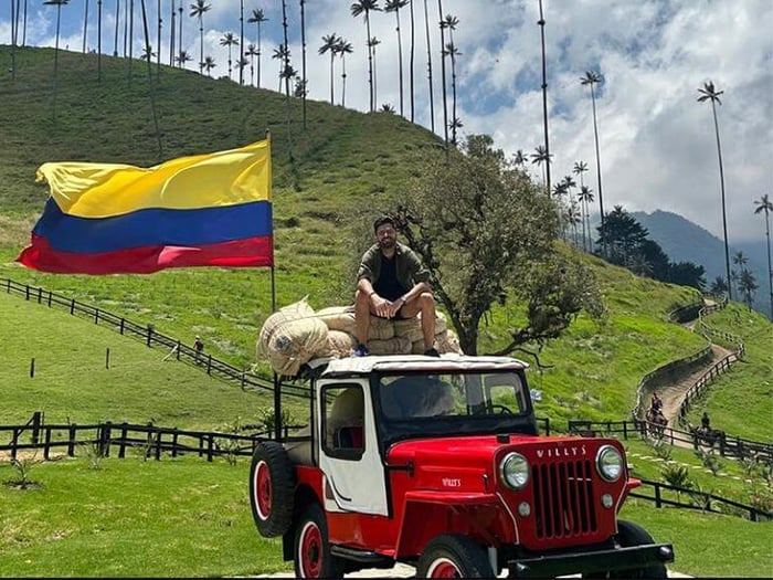 Felipe on his ride into Cocora Valley 