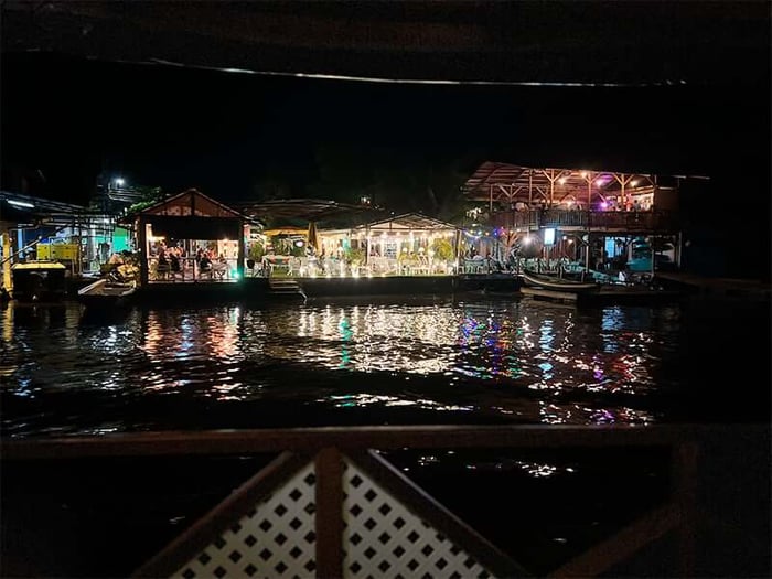 Views from the floating restaurant Sarah dined in