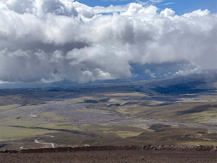 The group’s view of Avenue of Volcanoes from up high