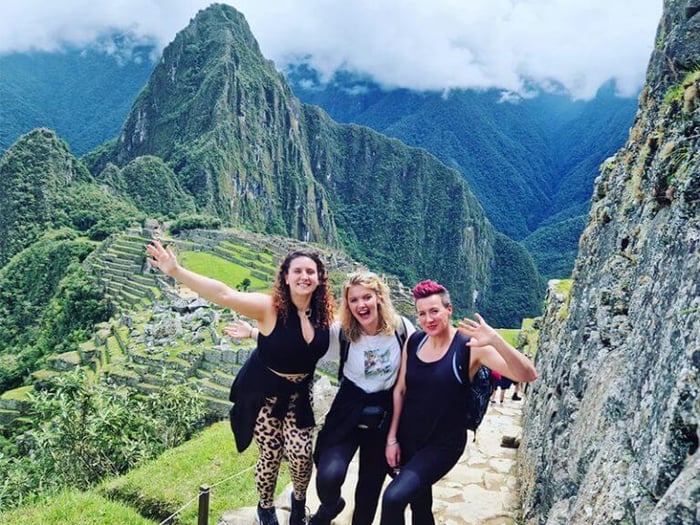 Nicole, Milly, and Georgia at Machu Picchu