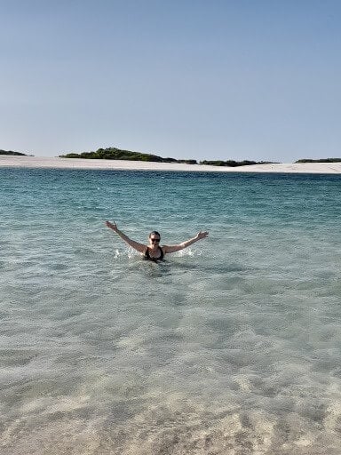 Splashing around the lagoon