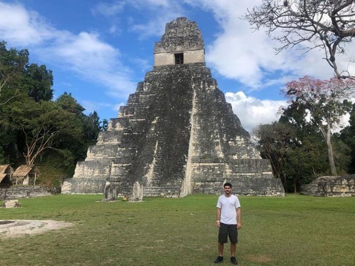Alex at the site of Tikal
