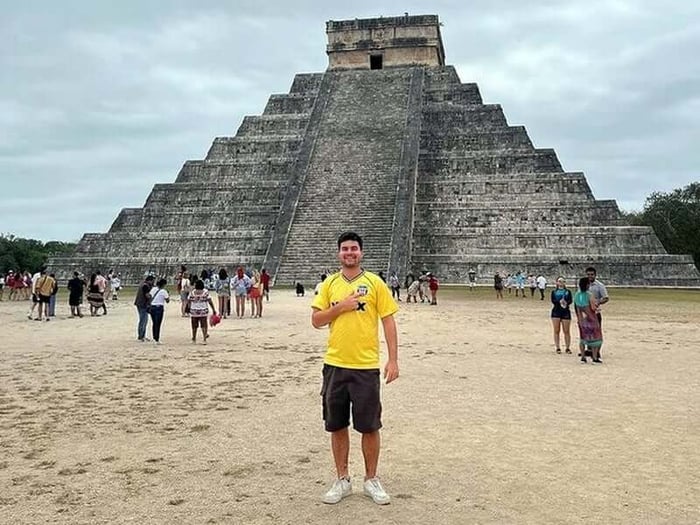 Alex on a day visit to Chichen Itza