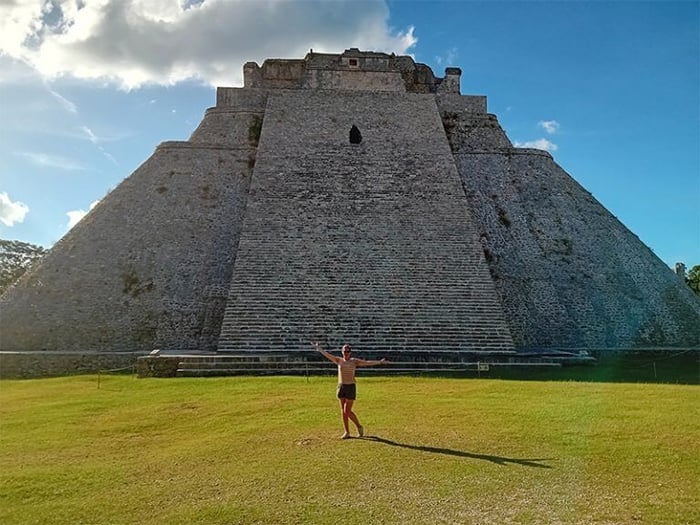 Hannah enjoying the delights of Uxmal