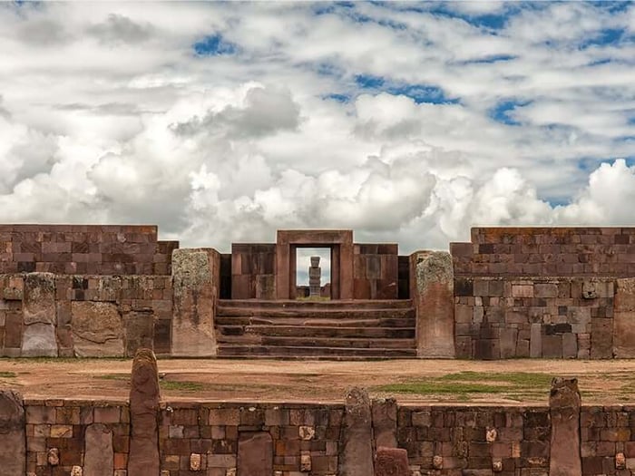 Kalasasaya Temple, in Tiwanaku, Bolivia