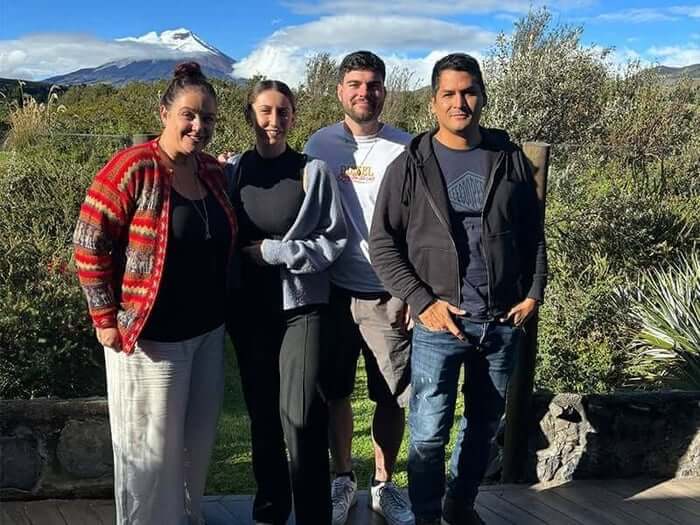 The team exploring Cotopaxi