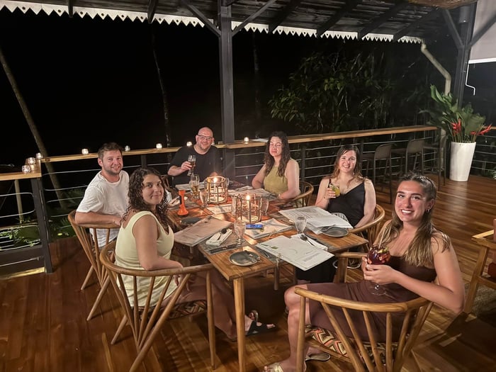 Dinner at Pacuare Lodge