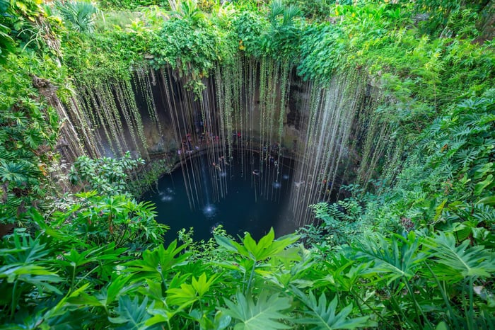 Ik-Kil Cenote, Yucatan Peninsula in Mexico