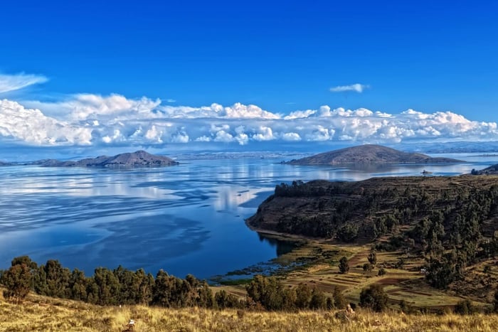 Titicaca lake view from Bolivia