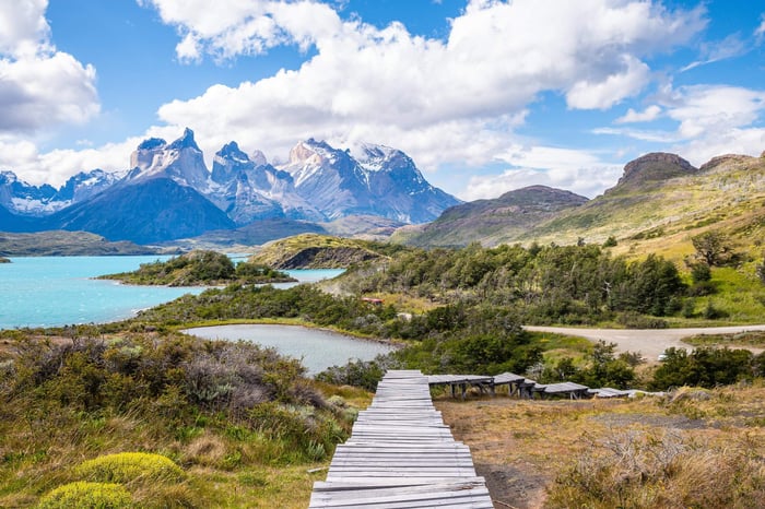 amazing landscape of torres del paine national park, chile