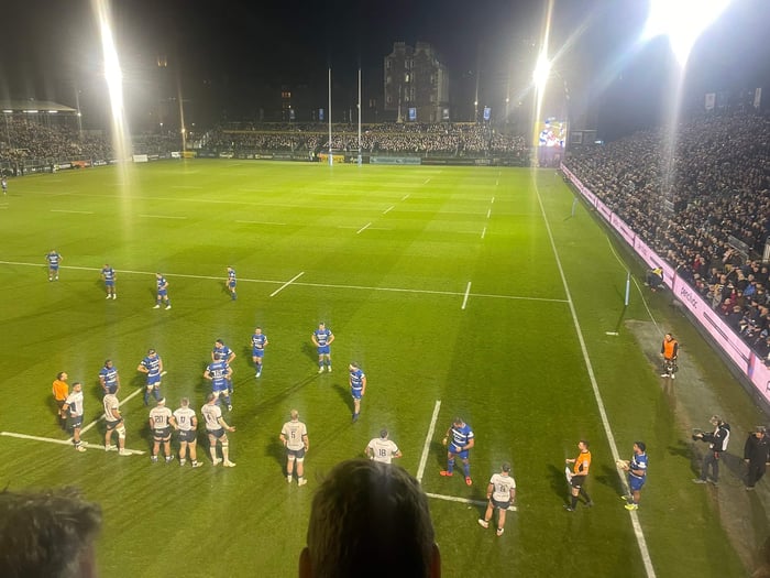 Bath Rugby in action against Saracens