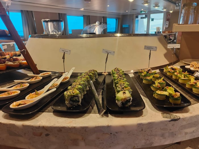 Giuliano enjoyed the dining experience onboard - big Vegan Selection