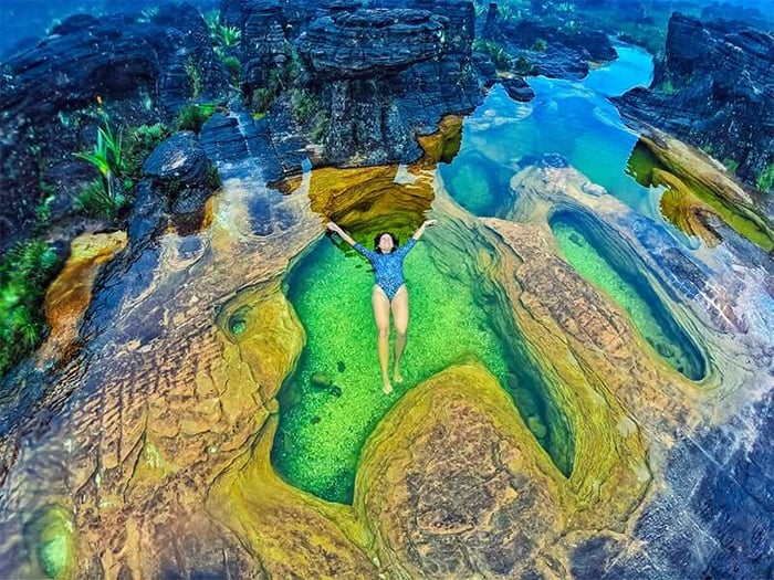 Pond in limestones on the summit of Roraima