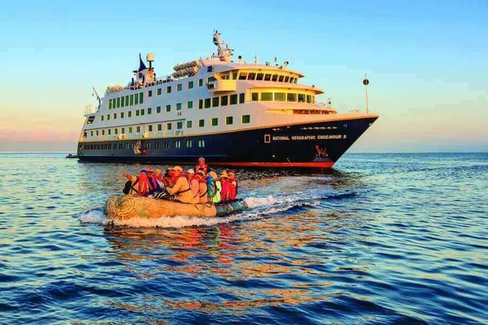 National Geographic Endeavor II at sea in the Galápagos Islands