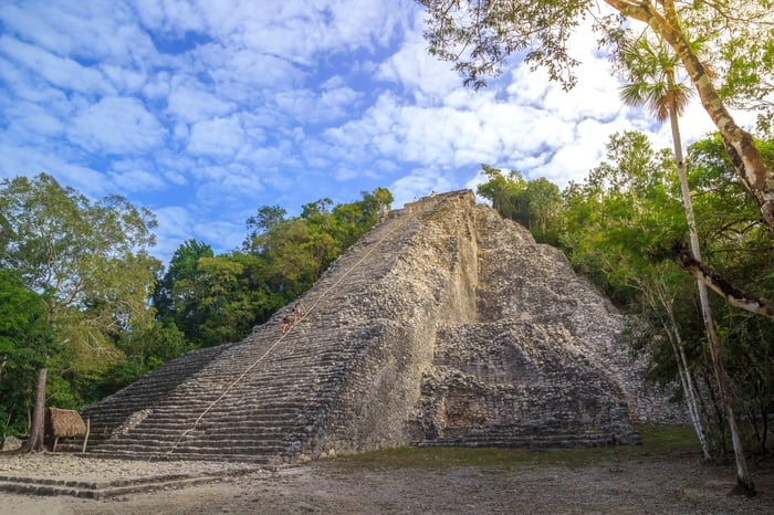 Nohoch Mul Pyramid in Coba