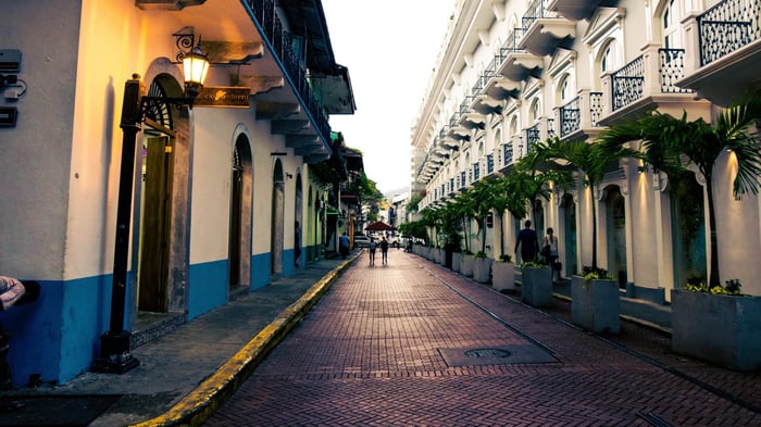 Old town street in Panama