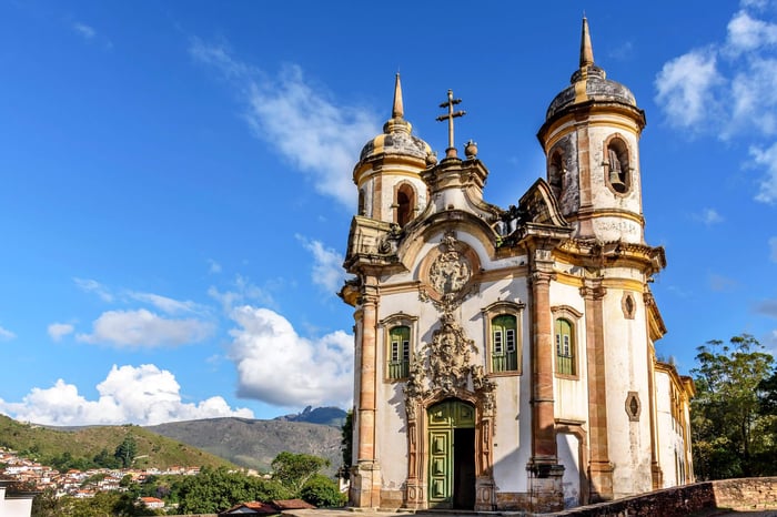 18th Century cathedral, Ouro Preto in Minas Gerais