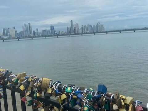 padlocks at Panama Canal