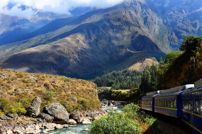 Railway through Peru