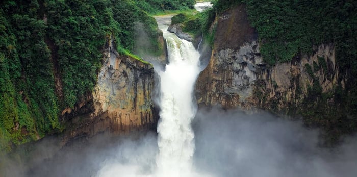 San Rafael Falls, The largest waterfall in Ecuador in the heart of the Ecuadorian Amazon