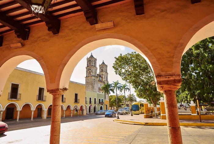 Valladolid city of Yucatan Mexico