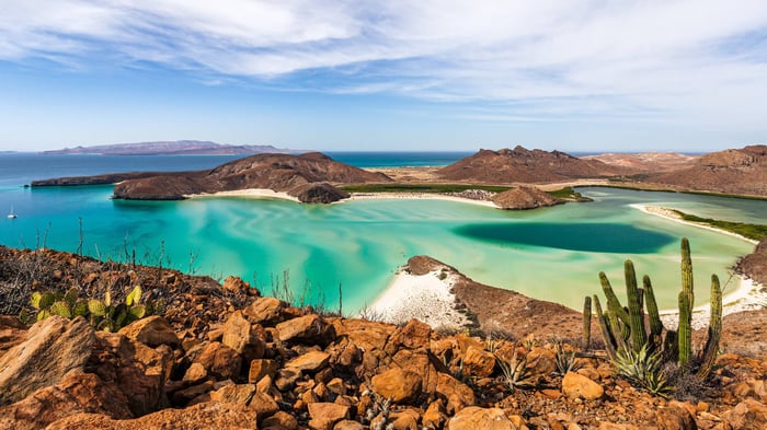 View of stunning bay in Baja California, Mexico
