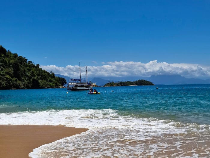 In the sea in Paraty