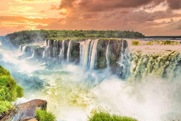 Iguazu Falls at Sunset