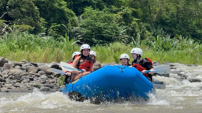 River Rafting on arrival at Pacuare Lodge
