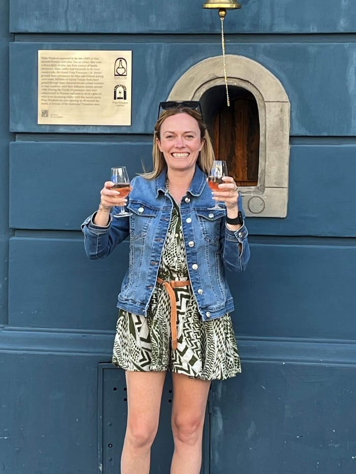 Jenna at the Wine house