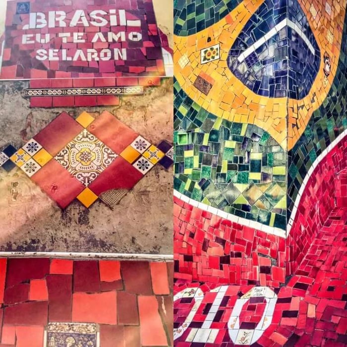 Close-ups of the mosaic tiling, taken by Lewis