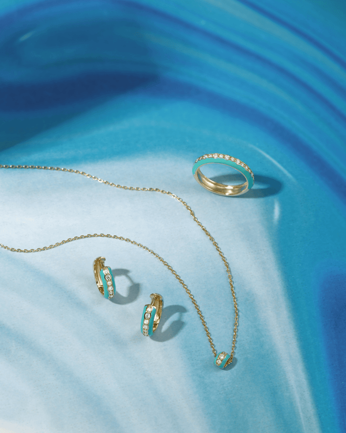 enamel jewellery dopamine earrings necklaces ring