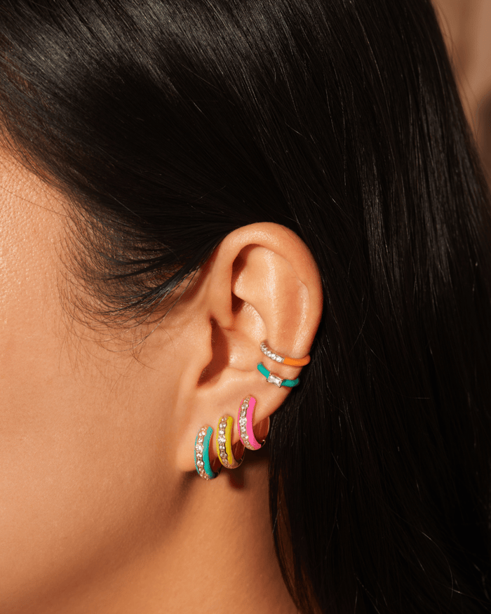 enamel jewellery dopamine jewellery huggies