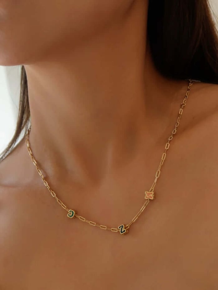 Gold plated initial charm