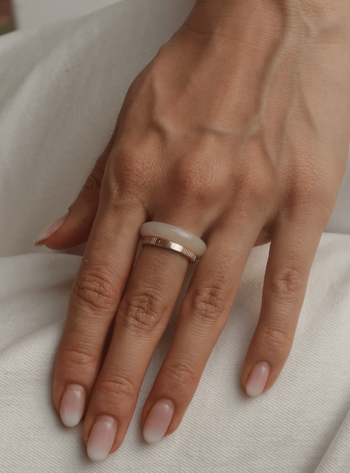 jade jewellery ring stack