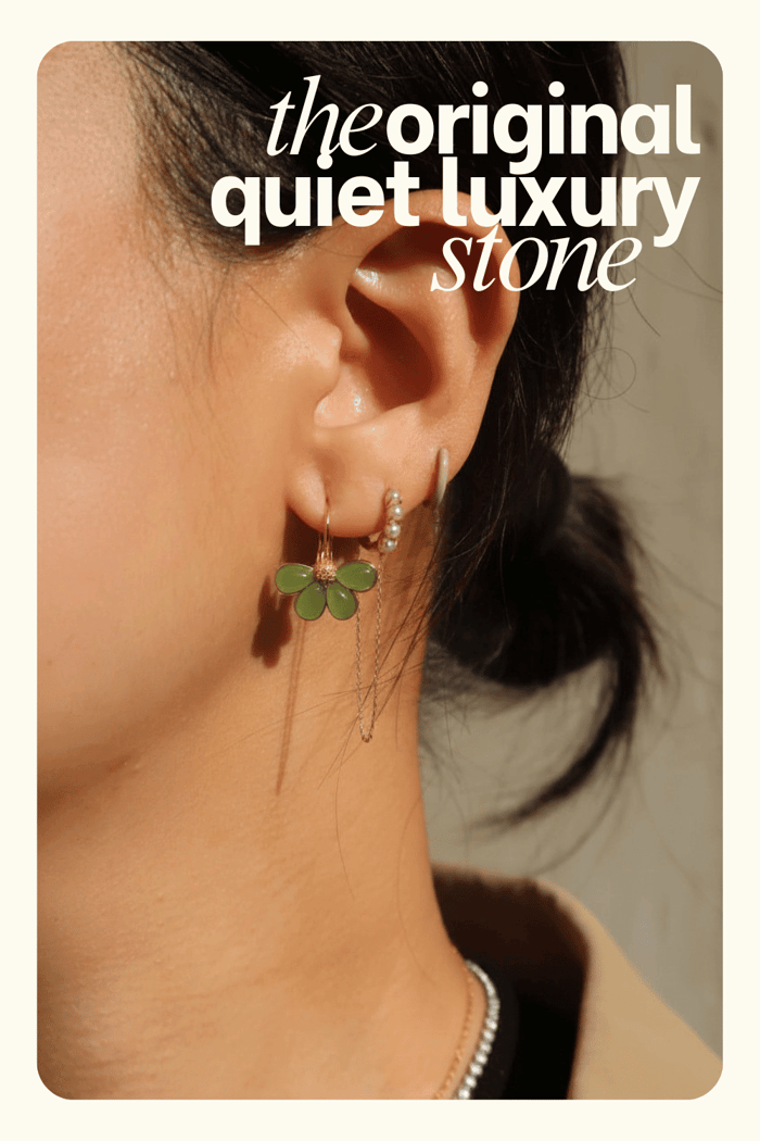 jade luxury old money jewellery earrings green jade