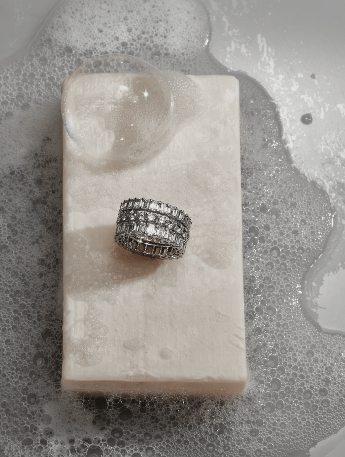 labgrown diamond ring band emerald cut