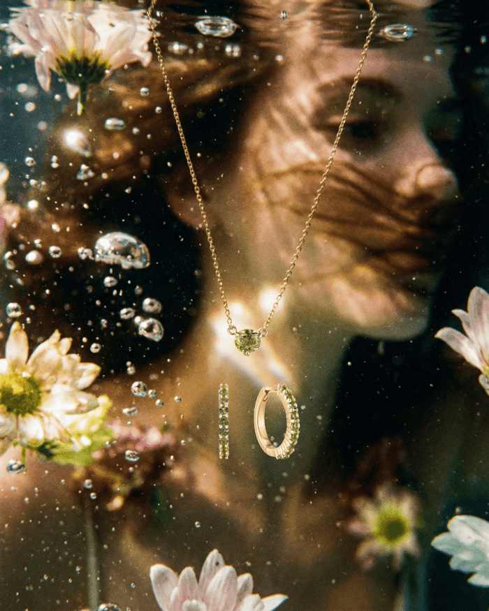 birthstone huggies earrings necklace gemstones