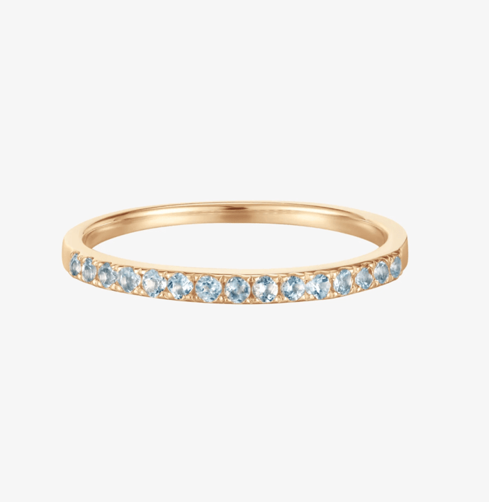 eternity aquamarine ring