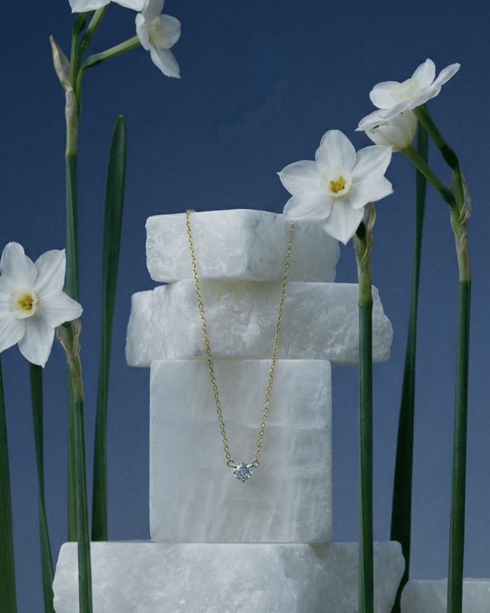 sydney aquamarine birthstone solitaire necklace gemstones