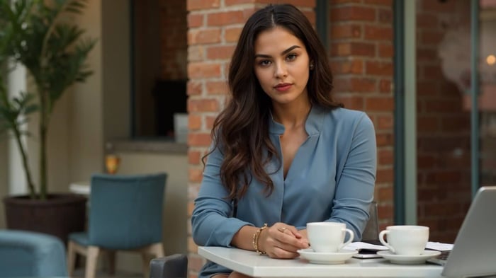 Woman wearing the Nicole Co-ord Set featuring a smart-casual blouse and matching bottom — a versatile Co-ord Set perfect for everyday style and effortless elegance.
