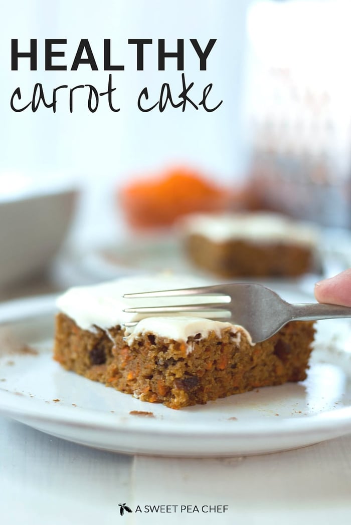 An Image of healthy carrot cake recipe ready to eat.