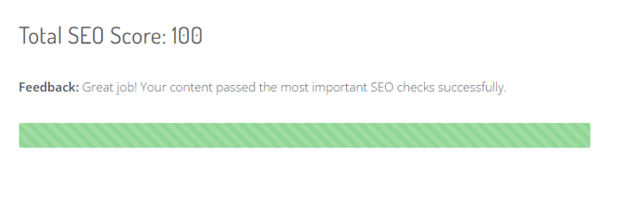 Wix DropInBlog SEO Analyzer SEO Score
