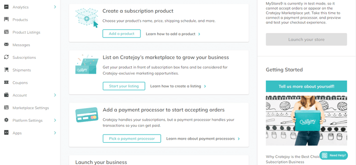 cratejoy review dashboard