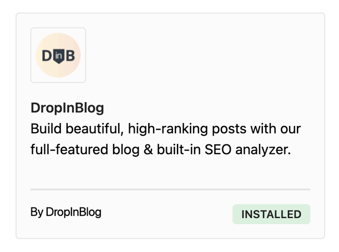 DropInBlog Installed