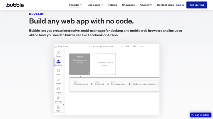 Bubble app builder