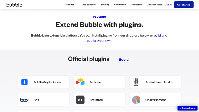 Bubble plugins