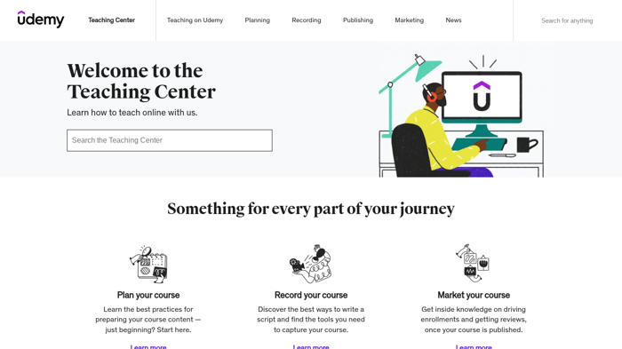 Udemy teaching center