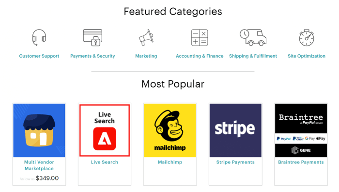 Adobe Commerce Magento app store